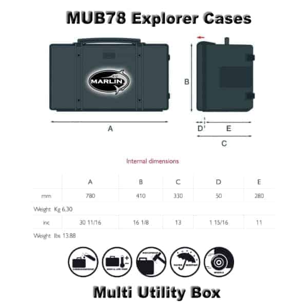 MUB78 Explorer Cases Dimensionen