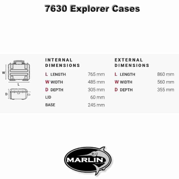 7630 Explorer Cases Dimensionen