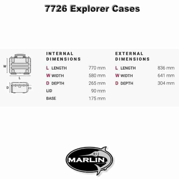 7726 Explorer Cases Dimensionen
